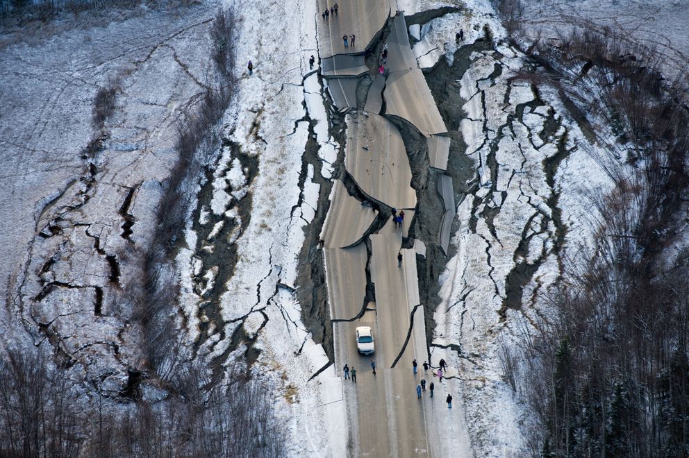 Vine Road after earthquake